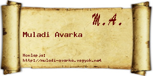 Muladi Avarka névjegykártya
